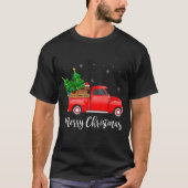 Dackel Reiten Truck Weihnachtsdekoration T-Shirt (Vorderseite)