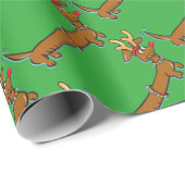 Dackel Rentier Geschenkpapier (Rolleneckpunkt)