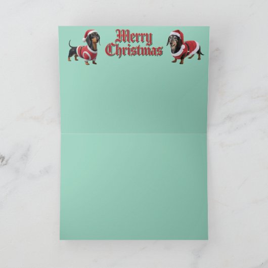 Dackel Rentier Karte (Innenseite)