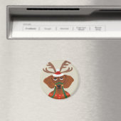 Dackel Rentier Magnet (In Situ (Geschirrspüler))