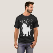 Dackel Rentier Weihnachtshundezucht T-Shirt (Vorne ganz)