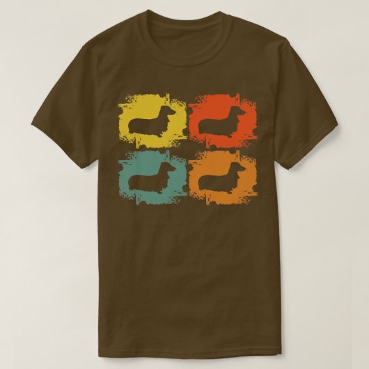 Dackel Retro Vintag 1 T-Shirt (Design vorne)