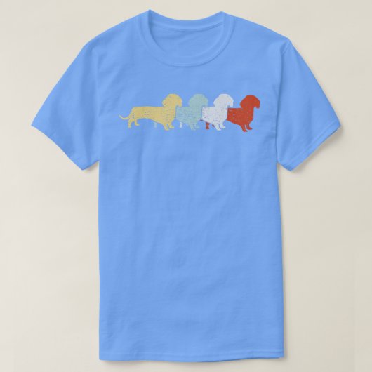 Dackel Retro Vintag 2 T-Shirt (Design vorne)