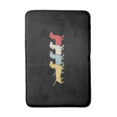 Dackel Retro Vintag Badematte (Vorderseite Vertikal)