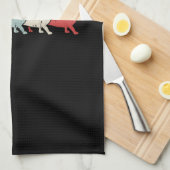 Dackel Retro Vintag Geschirrtuch (Viertel Falte)