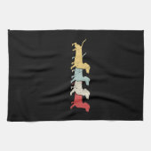 Dackel Retro Vintag Geschirrtuch (Horizontal)