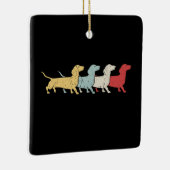 Dackel Retro Vintag Keramikornament (Rechts)