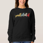 Dackel Retro Vintag Sweatshirt (Vorderseite)