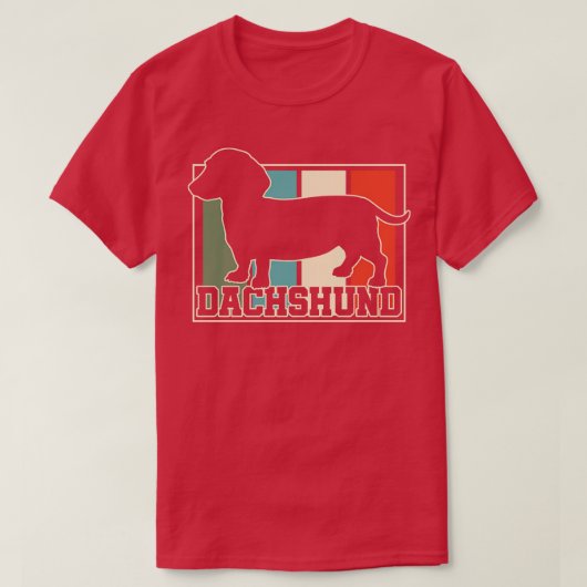 Dackel Retro Vintag T-Shirt (Design vorne)