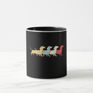 Dackel Retro Vintag Tasse