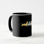 Dackel Retro Vintag Tasse (Vorderseite Links)