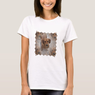 Dackel-Rettungs-Damen-angepasster T - Shirt