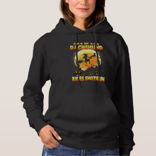 Dackel Rides Shotgun Hund Lover Hexenfliege Zimmer Hoodie
