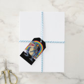 Dackel Riding Dinosaur T Rex gibt Jungen Kinder ic Geschenkanhänger (Mit Garn)