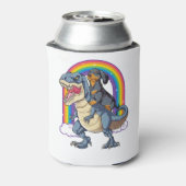 Dackel Riding Dinosaur T rex Shirt für Männer Dosenkühler (Kanne Rückseite)