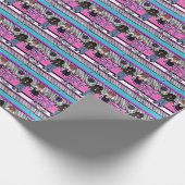 Dackel Rock and Roll Geschenkpapier (Ecke)