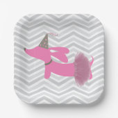 Dackel Rosa Dackel Dog Party Teller (Vorderseite)