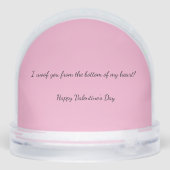 Dackel Rosa Herz Valentine Schneekugeln (Rückseite)