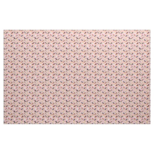 Dackel rosa Strand Stoff (Yard (91,4 cm))
