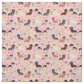 Dackel rosa Strand Stoff (Muster)