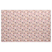 Dackel rosa Strand Stoff (Fat Quarter (45,7 x 55,9 cm))