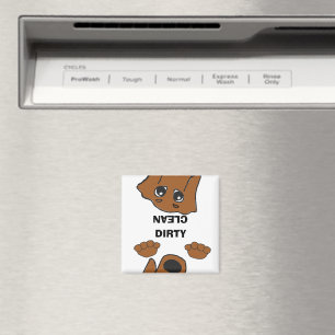 Dackel Rot Pinkeln Cartoon schmutzig sauber Magnet