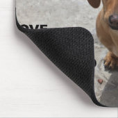 Dackel Rote Liebe Mousepad (Ecke)