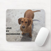 Dackel Rote Liebe Mousepad (Mit Mouse)