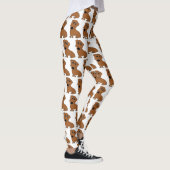 Dackel Roter Cartoon Leggings (Rechts)