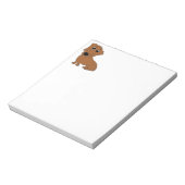 Dackel Roter Cartoon Notizblock (Rotiert)
