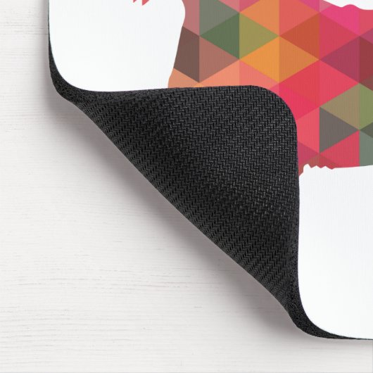 Dackel Rough Coated Geo Silhouette Multi Mousepad (Ecke)