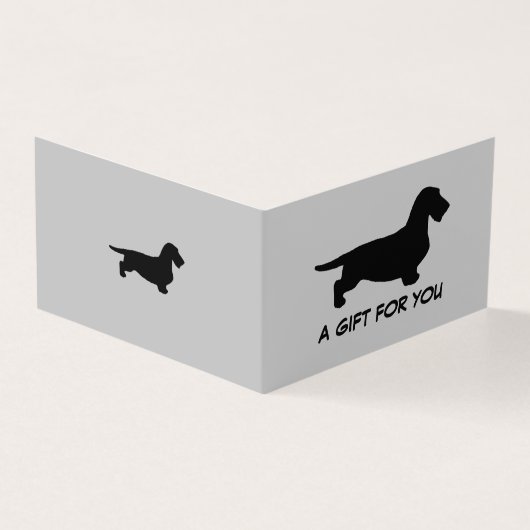 Dackel Rough Hair - Silhouette 1 (Vorderseite)