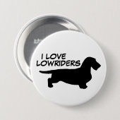 Dackel Rough Hair - Silhouette 1 Button (Vorne & Hinten)