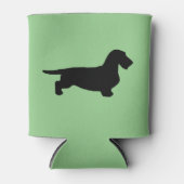 Dackel Rough Hair - Silhouette 1 Dosenkühler (Vorderseite)