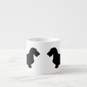 Dackel Rough Hair - Silhouette 1 Espressotasse (Vorderseite)