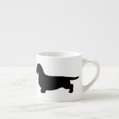 Dackel Rough Hair - Silhouette 1 Espressotasse (Rechts)