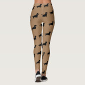 Dackel Rough Hair - Silhouette 1 Leggings (Rückseite)