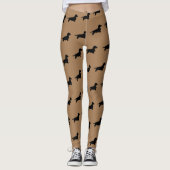 Dackel Rough Hair - Silhouette 1 Leggings (Vorderseite)