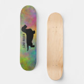 Dackel Rough Hair - Silhouette 1 Skateboard (Vorderseite)