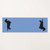 Dackel Rough Hair - Silhouette 1 Yogamatte (Vorderseite (Horizontal))