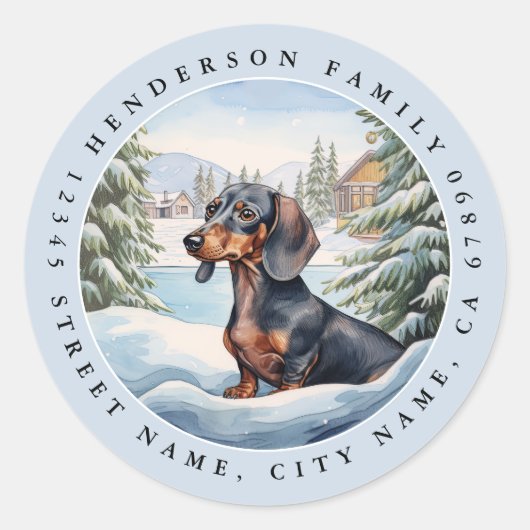 Dackel Round Stickers (Vorderseite)