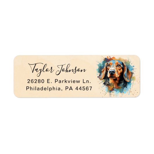 Dackel-Rücksendeadresse (Vorne)