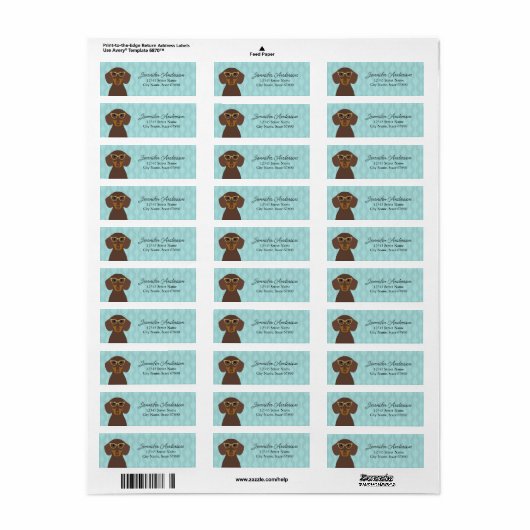 Dackel-Rücksendeadresse (Vorne)