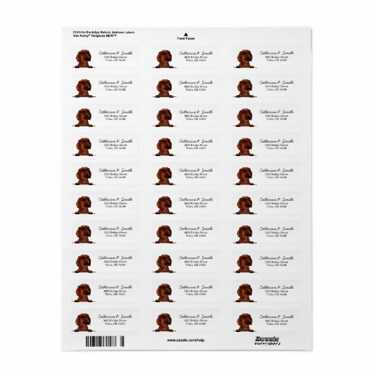 Dackel Rücksendeadresse (Vorne)