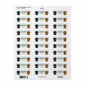 Dackel Rücksendeadressen-Aufkleber (Vorne)