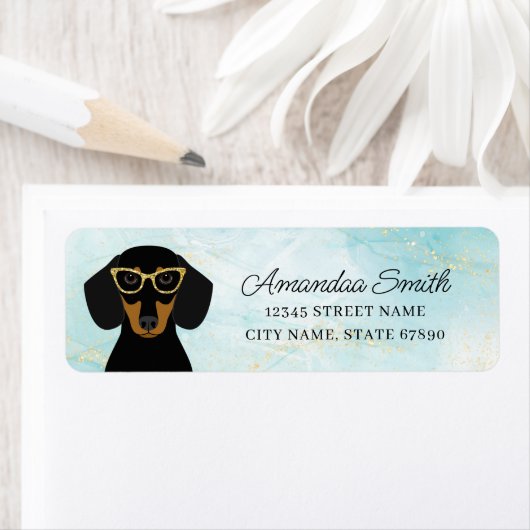 Dackel Rücksendeadressen-Aufkleber (Insitu)