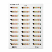 Dackel Rücksendeadressen-Aufkleber (Vorne)