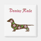 Dackel Rule Magnet (Vorne)