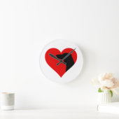 Dackel Runde Wanduhr (Zuhause)