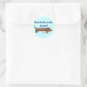 Dackel Runder Aufkleber (Tasche)